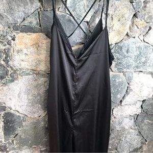 Toxik 3 Long polyester baggy strappy wide leg jumpsuit Size Large